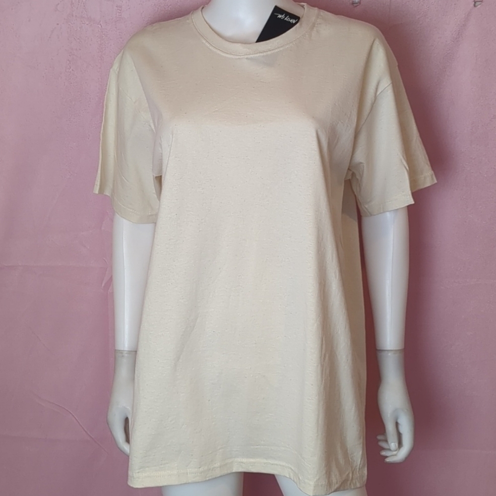 Nasty Gal We're Off the Road Short Sleeve Graphic Tee in Sand size Medium - Picture 3 of 5
